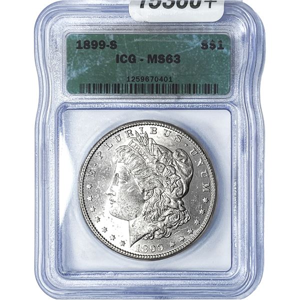 1899-S Morgan Silver Dollar ICG MS63