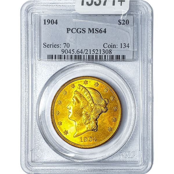 1904 $20 Gold Double Eagle PCGS MS64