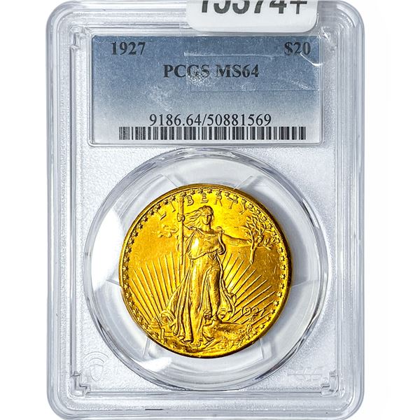 1927 $20 Gold Double Eagle PCGS MS64