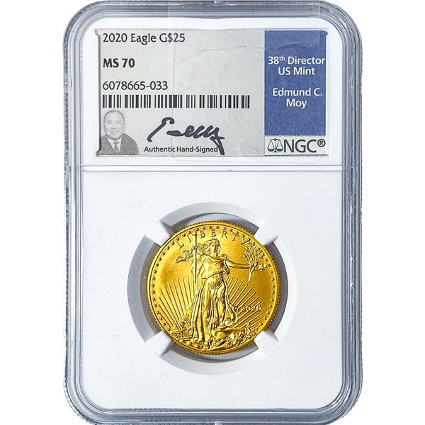 2020 1/2oz Gold $25 American Eagle NGC MS70