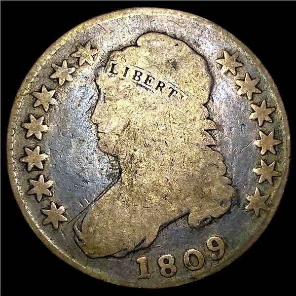 1809 Silver Capped Bust Half Dollar NICELY  CIRCULATED