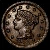 Image 1 : 1852 Braided Hair Large Cent CLOSELY  UNCIRCULATED