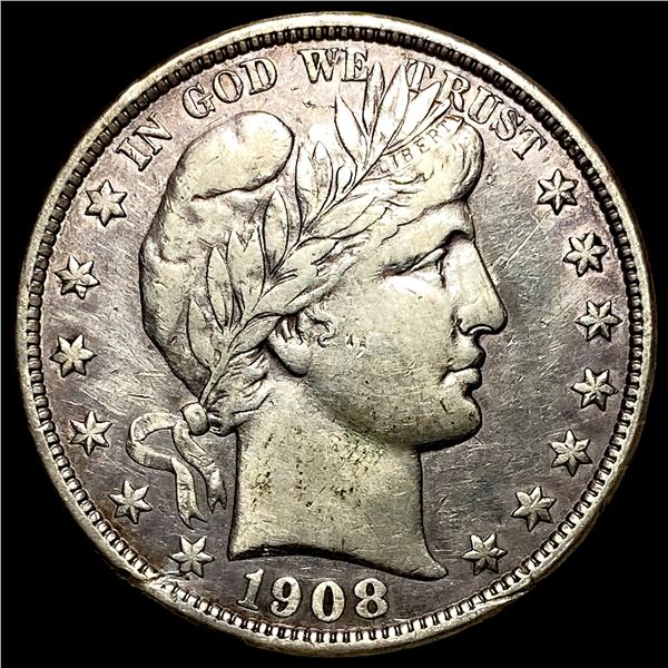 1908-O Silver Barber Half Dollar NEARLY  UNCIRCULATED