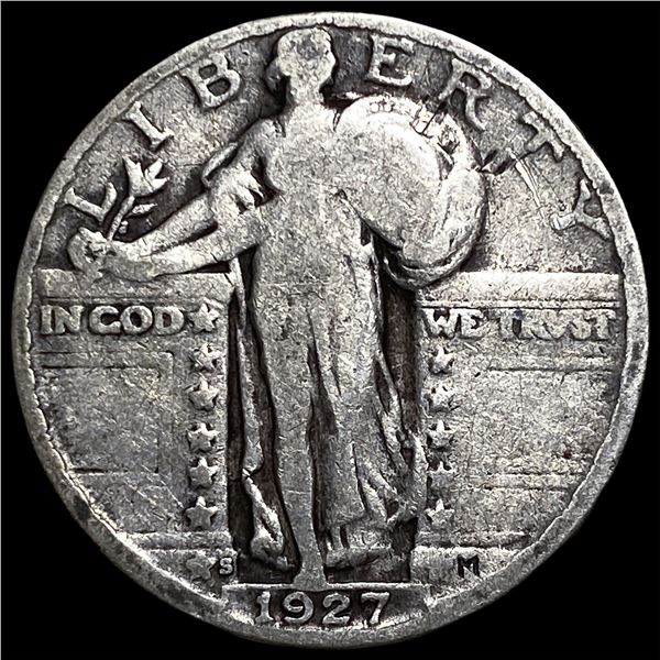 1927-S Silver Standing Liberty Quarter ABOUT  UNCIRCULATED