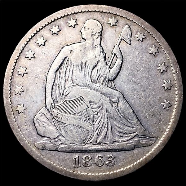 1863-S Silver Half Dollar ABOUT UNCIRCULATED