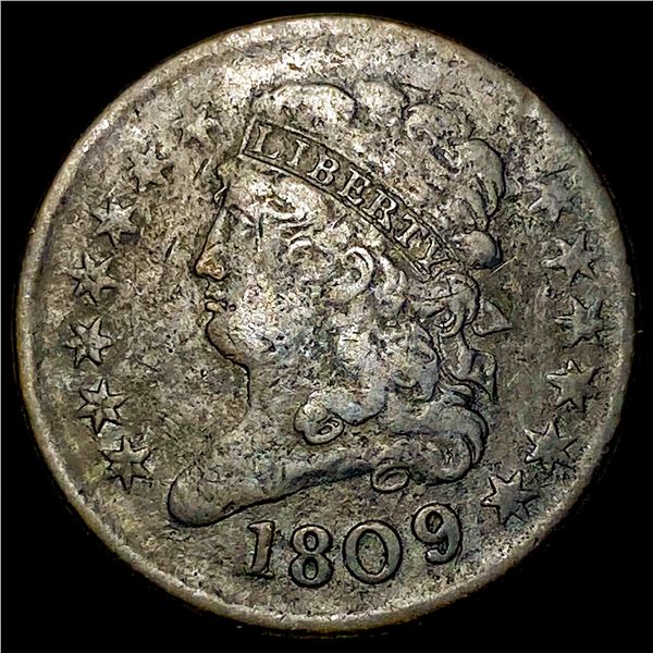 1809 Classic Head Half Cent NEARLY  UNCIRCULATED