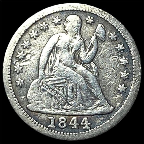 1844 Silver Seated Liberty Dime LIGHTLY  CIRCULATED