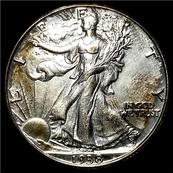 1938-D Silver Walking Liberty Half Dollar  CHOICE AU