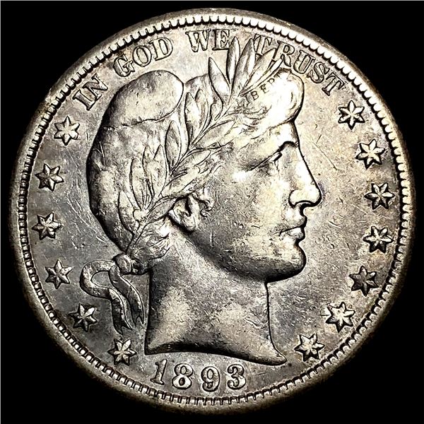 1893-O Silver Barber Half Dollar NEARLY  UNCIRCULATED