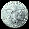 Image 1 : 1857 Silver Three-Cent Piece CLOSELY  UNCIRCULATED