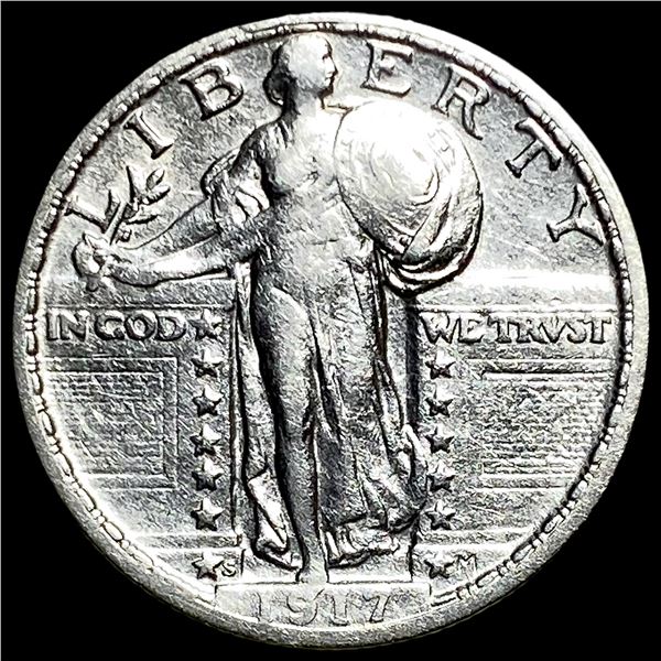 1917-S Type 2 Standing Liberty Quarter NEARLY  UNCIRCULATED