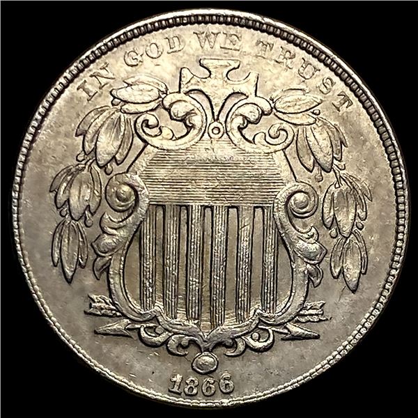 1866 Shield Nickel CLOSELY UNCIRCULATED