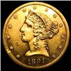 Image 1 : 1891-CC $5 Gold Half Eagle