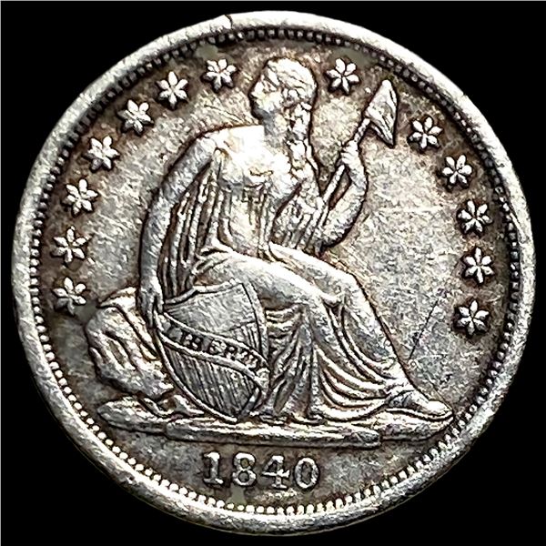 1840-O Silver Seated Liberty Dime CLOSELY  UNCIRCULATED