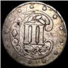 Image 2 : 1857 Silver Three-Cent Piece CLOSELY  UNCIRCULATED