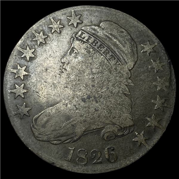 1826 Silver Capped Bust Half Dollar LIGHTLY  CIRCULATED