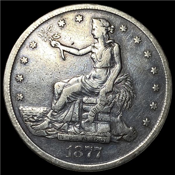 1877-S Silver Trade Dollar NEARLY  UNCIRCULATED