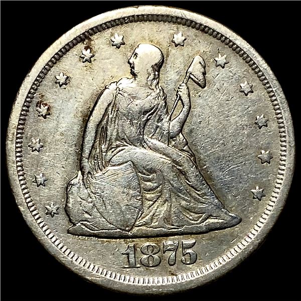 1875-S Silver Twenty Cents NEARLY  UNCIRCULATED