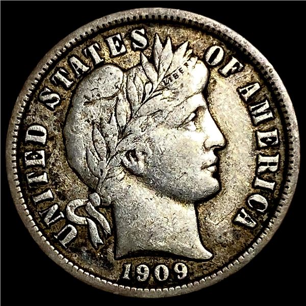 1909-D Silver Barber Dime NEARLY UNCIRCULATED