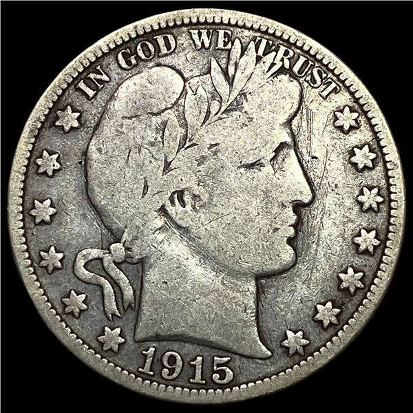 1915 Silver Barber Half Dollar ABOUT  UNCIRCULATED