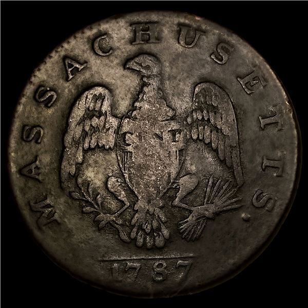 1787 Arrows Left Claw Mass. Colonial One Cent