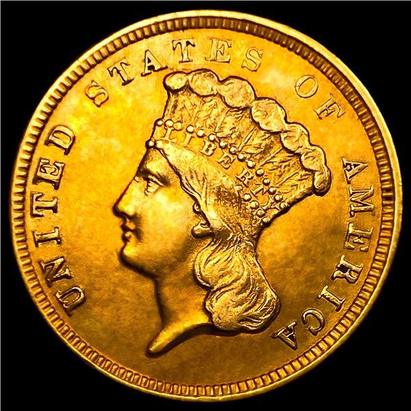 1854-O $3 Gold Piece
