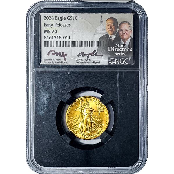 2024 1/4oz Gold $10 American Eagle NGC MS70