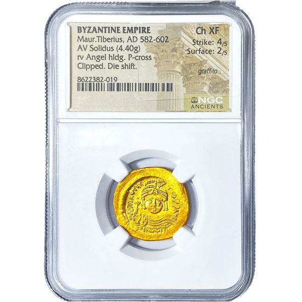 Byzantine Maru. Tiberis AD 582-602 Gold Solidus
