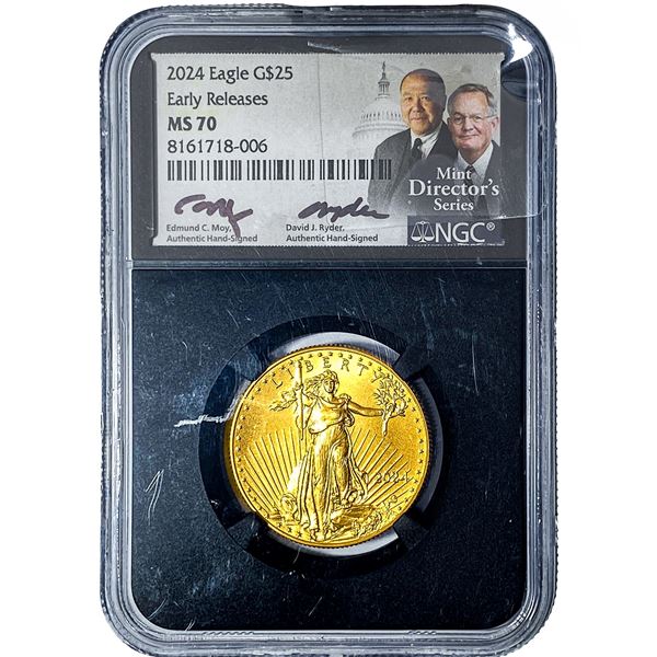 2024 1/2oz Gold $25 American Eagle NGC MS70