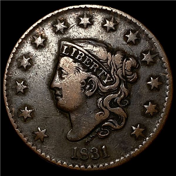 1831 Coronet Head Large Cent NEARLY  UNCIRCULATED