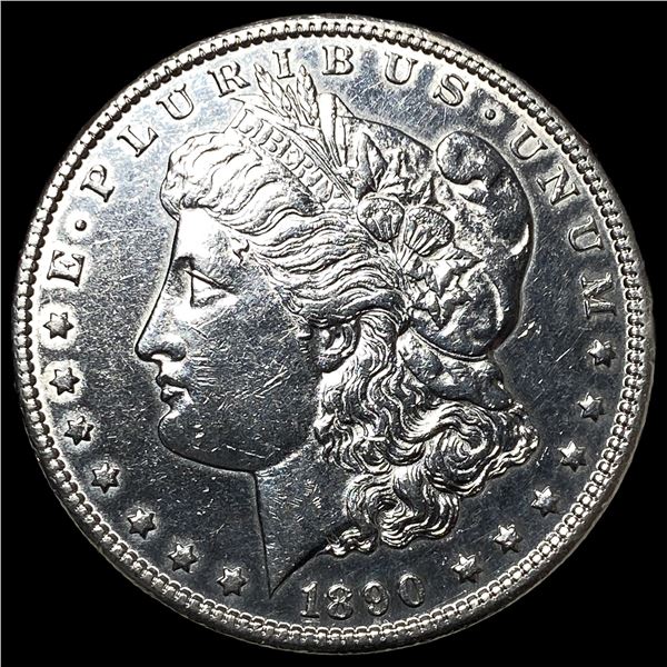 1890-CC Morgan Silver Dollar ABOUT  UNCIRCULATED