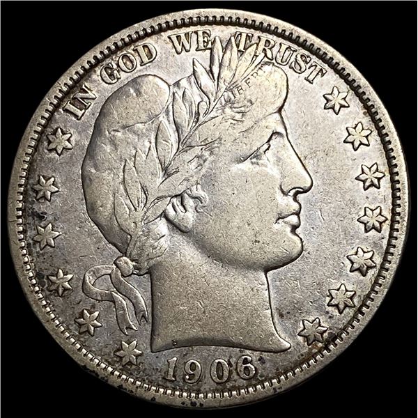 1906-D Silver Barber Half Dollar NEARLY  UNCIRCULATED