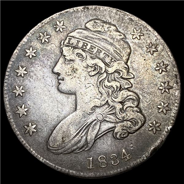 1834 Capped Bust Half Dollar NEARLY  UNCIRCULATED