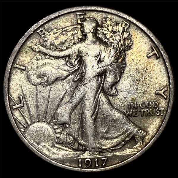 1917-D Walking Liberty Half Dollar NEARLY  UNCIRCULATED
