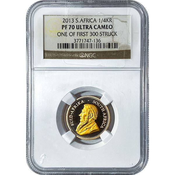 2013 South Africa 1/4oz Gold 1/4 Krugerrand NGC