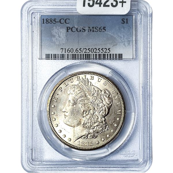1885-CC Morgan Silver Dollar PCGS MS65