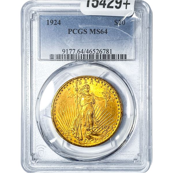 1924 $20 Gold Double Eagle PCGS MS64