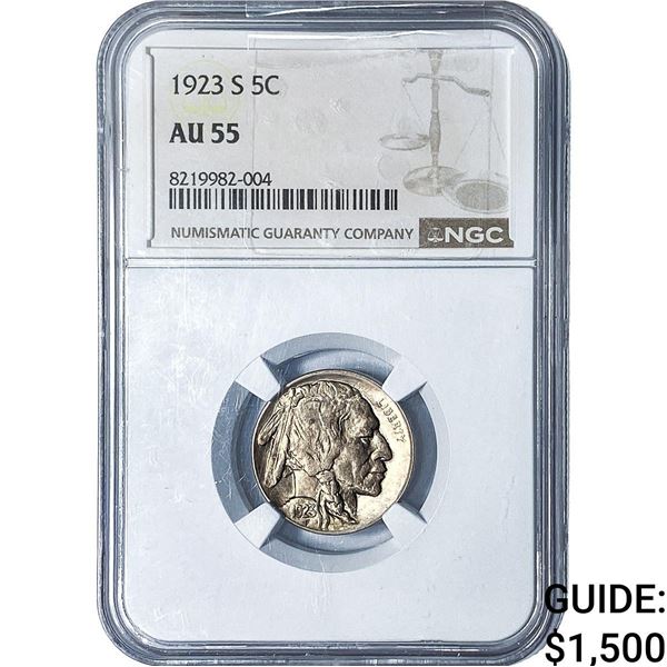 1923-S Buffalo Nickel NGC AU55