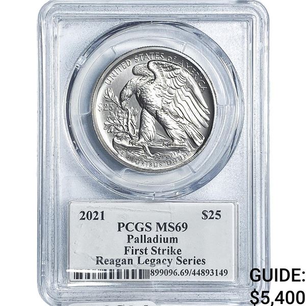 2021 $25 1oz Palladium American Eagle PCGS MS69