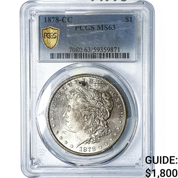 1878-CC Morgan Silver Dollar PCGS MS63