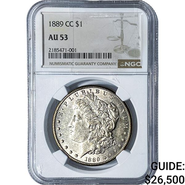 1889-CC Morgan Silver Dollar NGC AU53