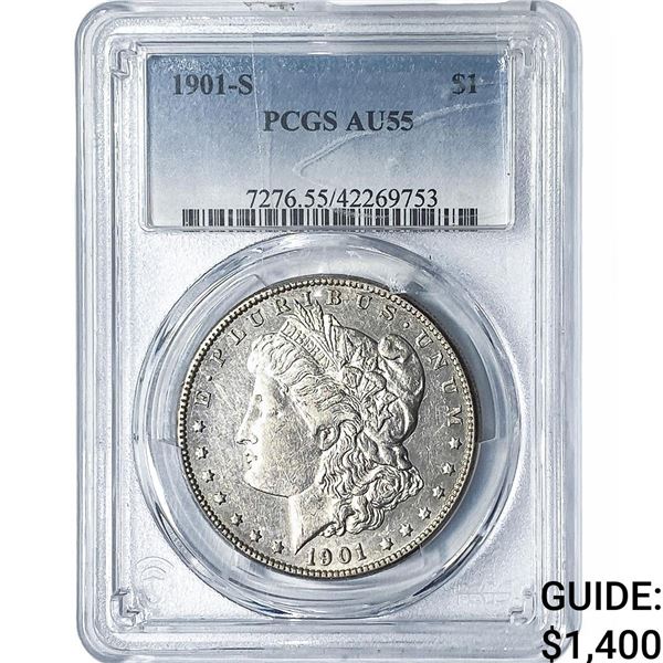1901-S Morgan Silver Dollar PCGS AU55