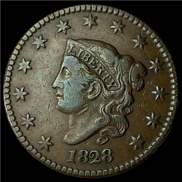 1828 Coronet Head Large Cent NEARLY  UNCIRCULATED