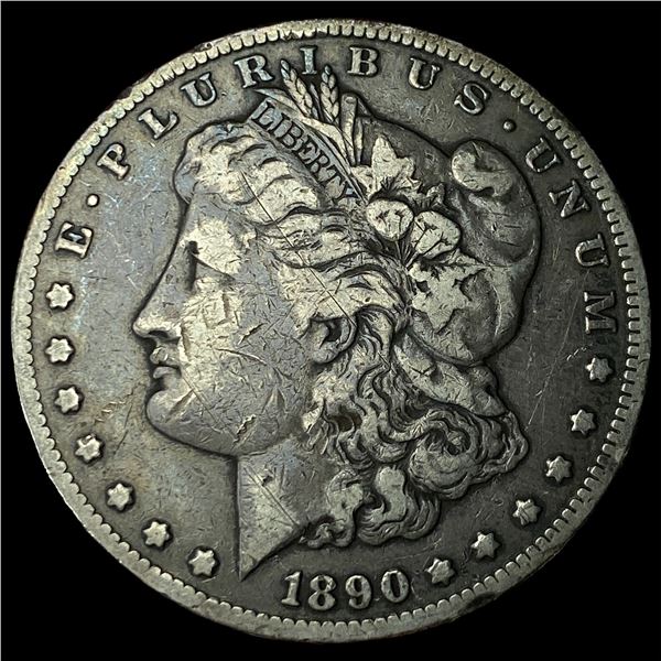 1890-CC Silver Morgan Dollar NEARLY  UNCIRCULATED