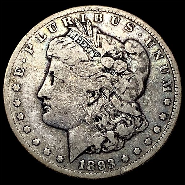 1893-CC Silver Morgan Dollar LIGHTLY  CIRCULATED