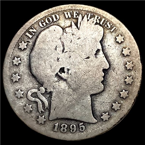 1895-S Silver Barber Half Dollar NICELY  CIRCULATED