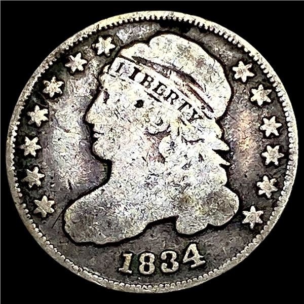 1834 Silver Capped Bust Dime NICELY  CIRCULATED