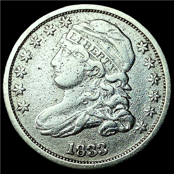 1833 Capped Bust Dime NEARLY UNCIRCULATED