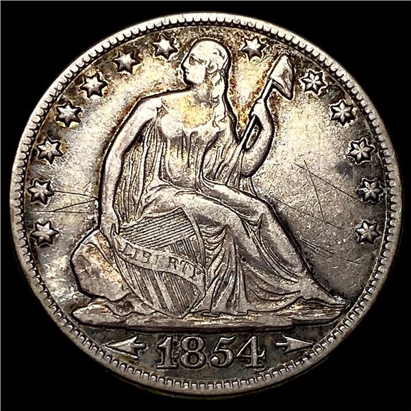1854-O Silver Seated Liberty Half Dollar  CLOSELY UNCIRCULATED