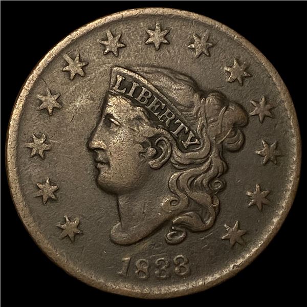 1833 BN Coronet Head Large Cent CLOSELY  UNCIRCULATED